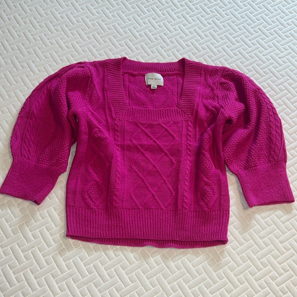 Crop mid sleeve sweater - Picture 1 of 3